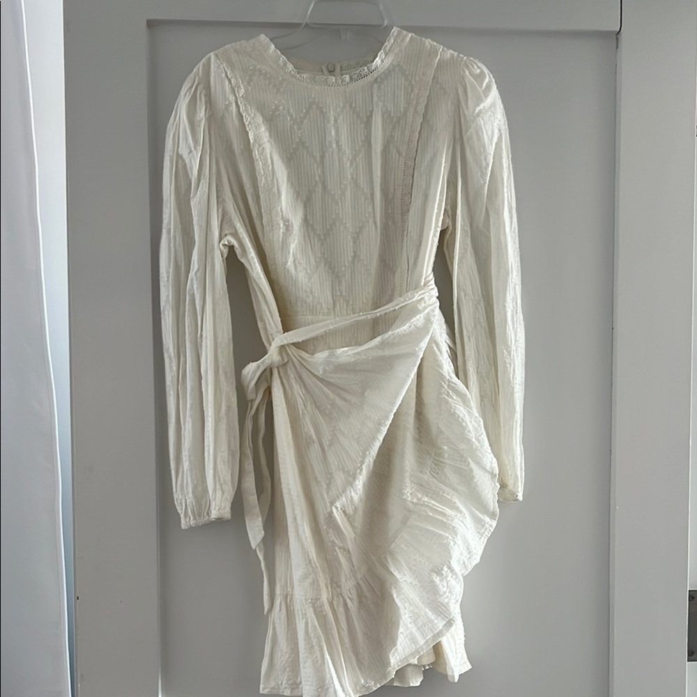 J. Crew Cream Sheath Dress with Bishop Sleeves